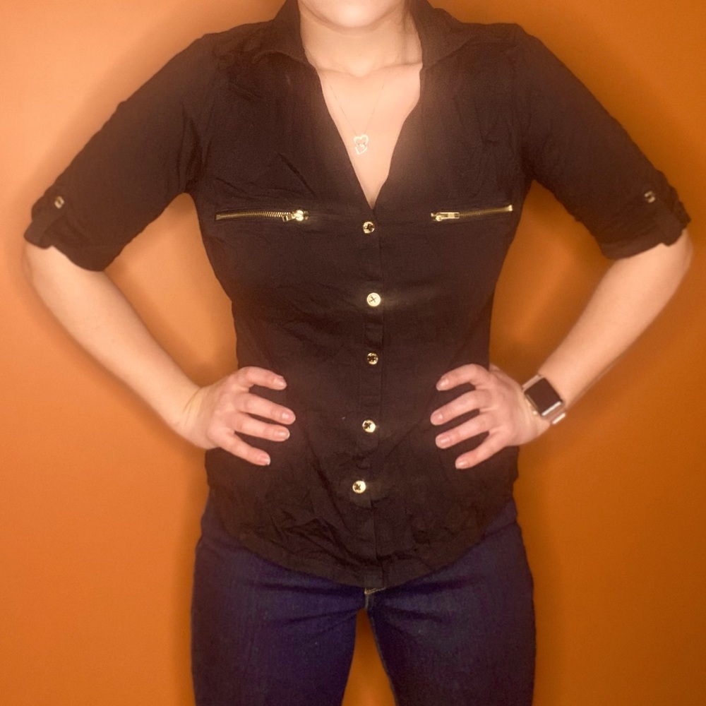 Guess Button Down T Shirt